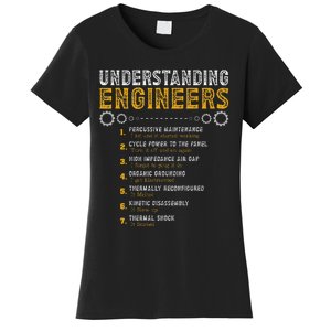 Understanding Engineers Funny Engineering Humor Engineers Gift Women's T-Shirt