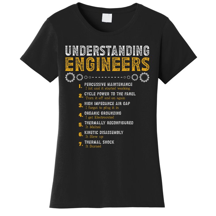 Understanding Engineers Funny Engineering Humor Engineers Gift Women's T-Shirt