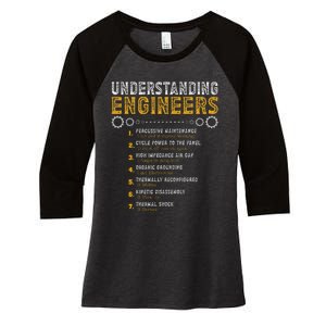 Understanding Engineers Funny Engineering Humor Engineers Gift Women's Tri-Blend 3/4-Sleeve Raglan Shirt