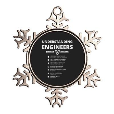 Understanding Engineers Funny Sarcastic Engineering Gift Metallic Star Ornament