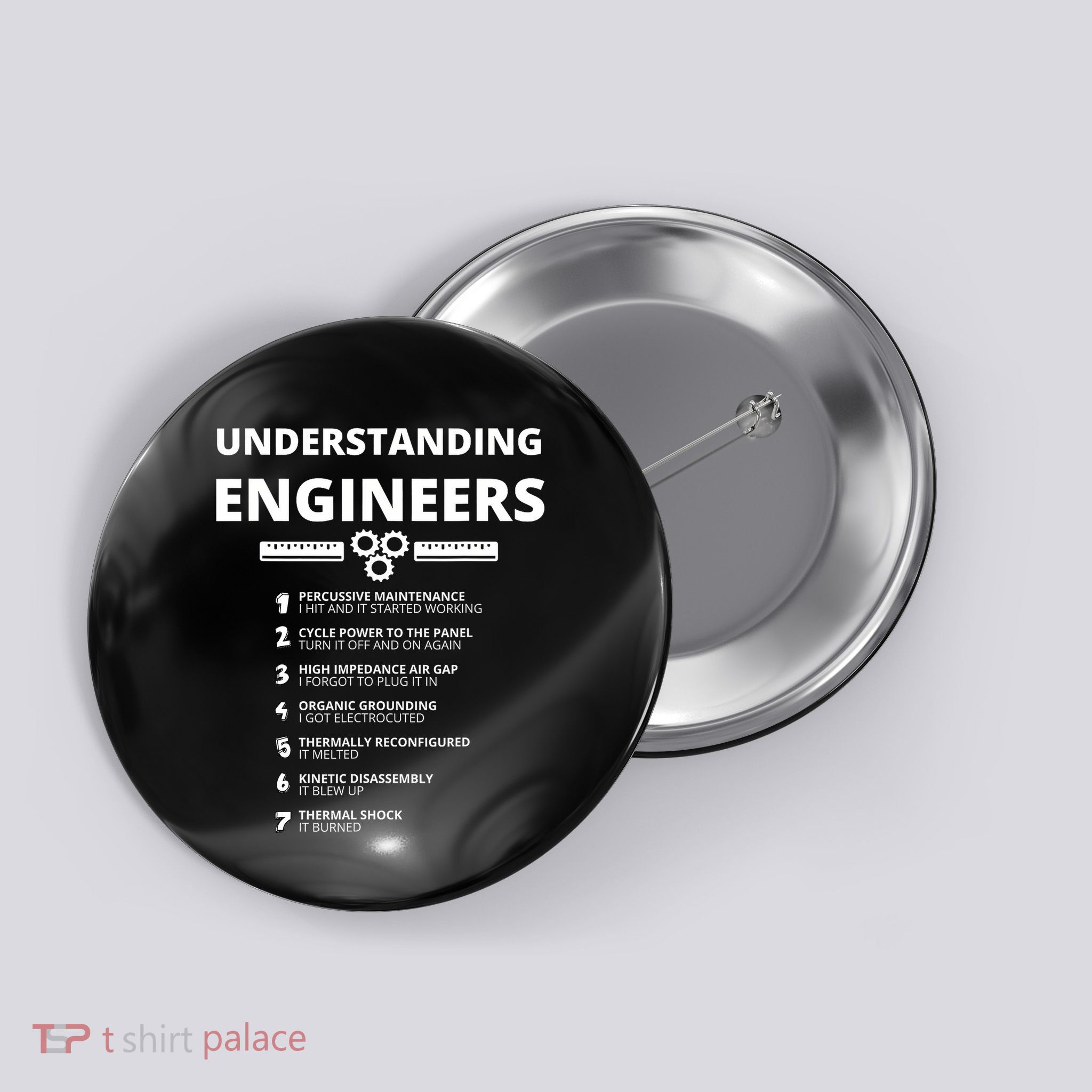 Understanding Engineers Funny Sarcastic Engineering Gift Button