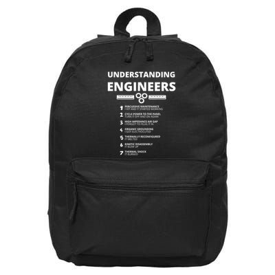 Understanding Engineers Funny Sarcastic Engineering Gift 16 in Basic Backpack