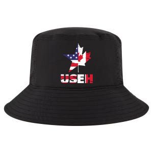 Us Eh Funny Canada American Flag Cool Comfort Performance Bucket Hat