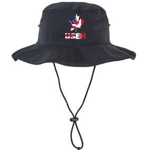 Us Eh Funny Canada American Flag Legacy Cool Fit Booney Bucket Hat