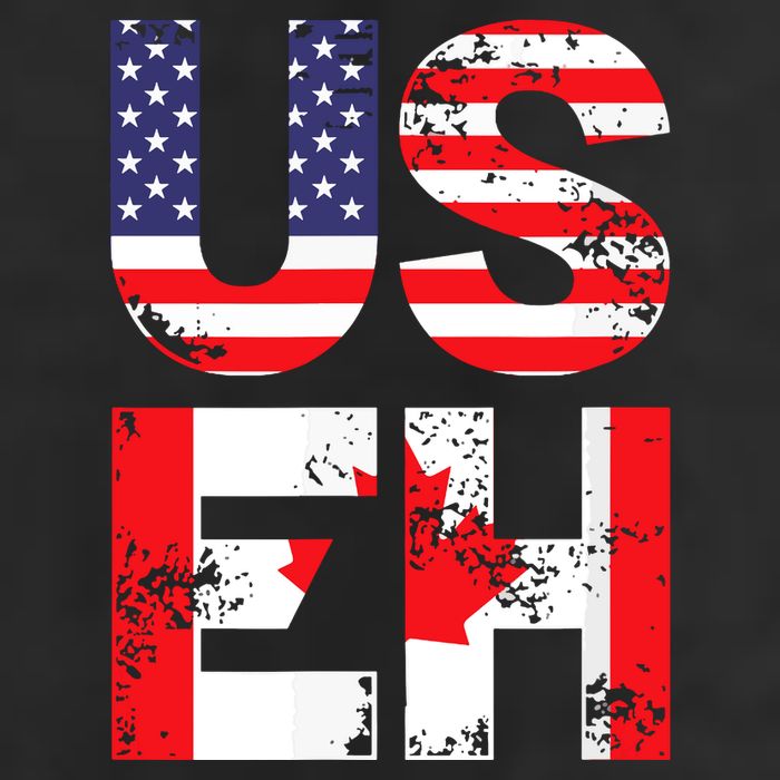 Us Eh Funny Canada American Flag Cool Comfort Performance Bucket Hat