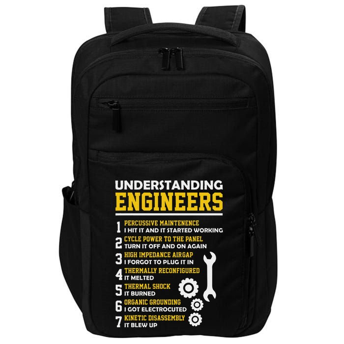Understanding Engineers Funny Sarcastic Engineering Impact Tech Backpack