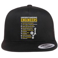 Understanding Engineers Funny Sarcastic Engineering Flat Bill Trucker Hat