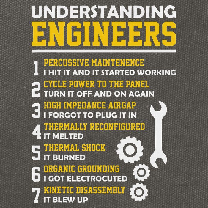 Understanding Engineers Funny Sarcastic Engineering Cotton Canvas Backpack