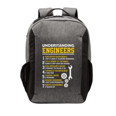 Understanding Engineers Funny Sarcastic Engineering Vector Backpack