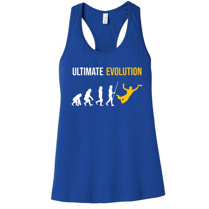 Ultimate Evolution Frisbee Gift Women's Racerback Tank