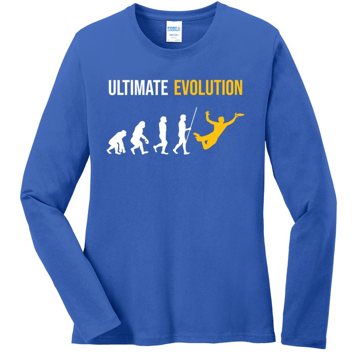 Ultimate Evolution Frisbee Gift Ladies Long Sleeve Shirt