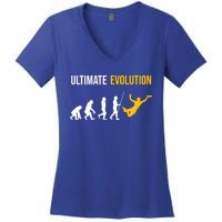 Ultimate Evolution Frisbee Gift Women's V-Neck T-Shirt