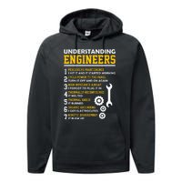 Understanding Engineers Funny Sarcastic Engineering Performance Fleece Hoodie