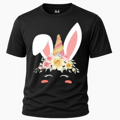 Unicorn Easter Floral Bunny Performance Shirt