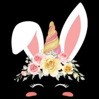 Unicorn Easter Floral Bunny Backpack