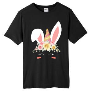 Unicorn Easter Floral Bunny Tall Fusion ChromaSoft Performance T-Shirt