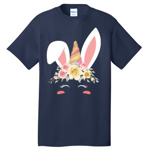 Unicorn Easter Floral Bunny Tall T-Shirt