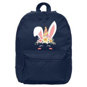 Unicorn Easter Floral Bunny 16 in Basic Backpack