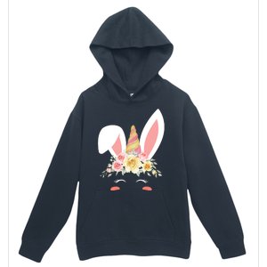 Unicorn Easter Floral Bunny Urban Pullover Hoodie