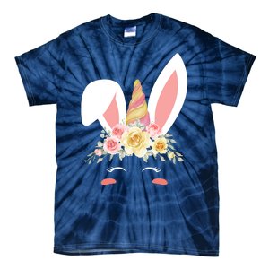 Unicorn Easter Floral Bunny Tie-Dye T-Shirt