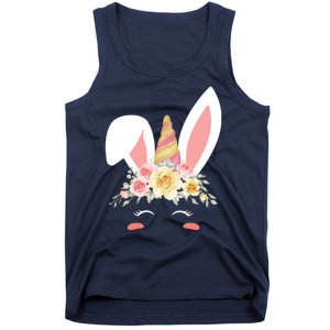 Unicorn Easter Floral Bunny Tank Top