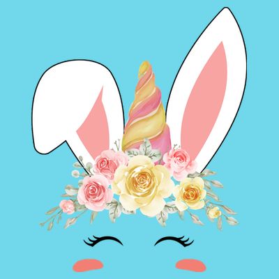 Unicorn Easter Floral Bunny T-Shirt