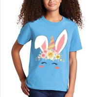 Unicorn Easter Floral Bunny Kids T-Shirt
