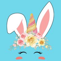 Unicorn Easter Floral Bunny Kids T-Shirt