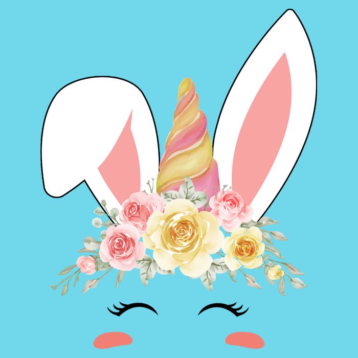 Unicorn Easter Floral Bunny Kids T-Shirt