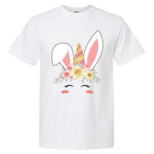 Unicorn Easter Floral Bunny Garment-Dyed Heavyweight T-Shirt