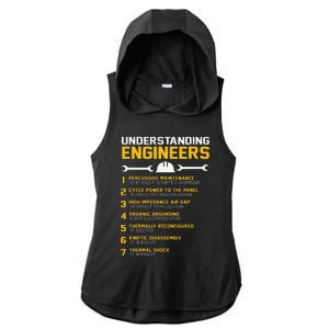 Understanding Engineers Funny Engineering Humor Engineers Ladies PosiCharge Tri-Blend Wicking Draft Hoodie Tank