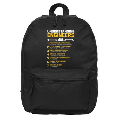 Understanding Engineers Funny Engineering Humor Engineers 16 in Basic Backpack