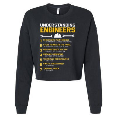 Understanding Engineers Funny Engineering Humor Engineers Cropped Pullover Crew