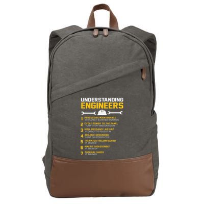 Understanding Engineers Funny Engineering Humor Engineers Cotton Canvas Backpack