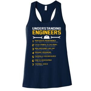 Understanding Engineers Funny Engineering Humor Engineers Women's Racerback Tank