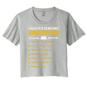 Understanding Engineers Funny Engineering Humor Engineers Women's Crop Top Tee