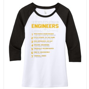 Understanding Engineers Funny Engineering Humor Engineers Women's Tri-Blend 3/4-Sleeve Raglan Shirt