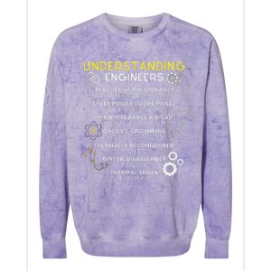 Understanding Engineers Funny Understanding Engineer Colorblast Crewneck Sweatshirt