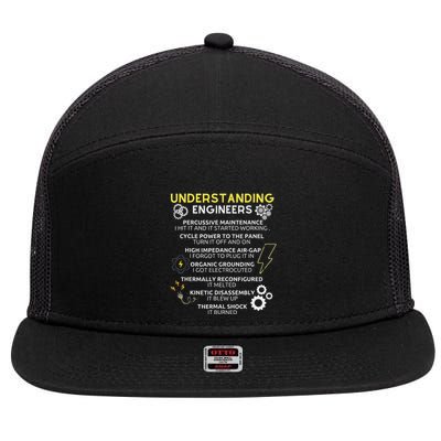Understanding Engineers Funny Understanding Engineer 7 Panel Mesh Trucker Snapback Hat