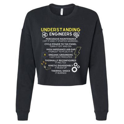 Understanding Engineers Funny Understanding Engineer Cropped Pullover Crew