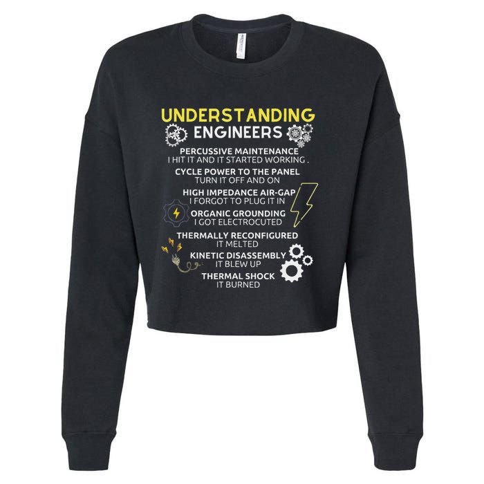 Understanding Engineers Funny Understanding Engineer Cropped Pullover Crew