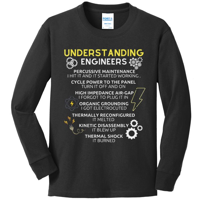 Understanding Engineers Funny Understanding Engineer Kids Long Sleeve Shirt