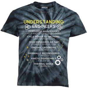 Understanding Engineers Funny Understanding Engineer Kids Tie-Dye T-Shirt