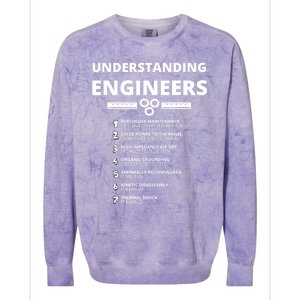 Understanding Engineers Funny Sarcastic Engineering Gift TShirt Colorblast Crewneck Sweatshirt