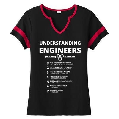 Understanding Engineers Funny Sarcastic Engineering Gift TShirt Ladies Halftime Notch Neck Tee