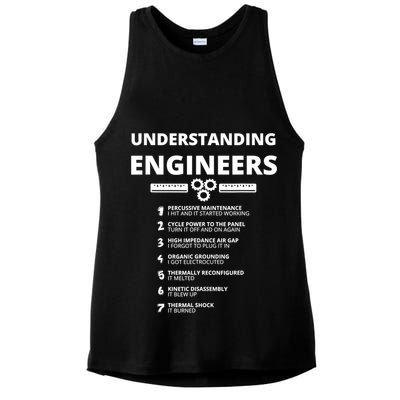 Understanding Engineers Funny Sarcastic Engineering Gift TShirt Ladies PosiCharge Tri-Blend Wicking Tank