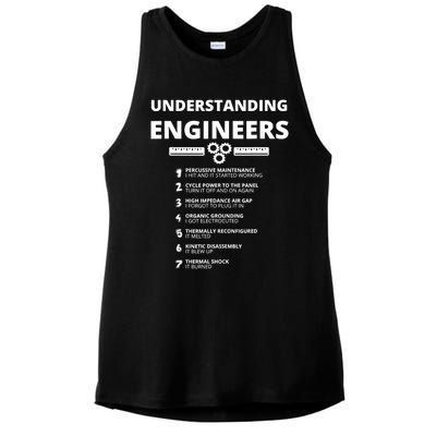 Understanding Engineers Funny Sarcastic Engineering Gift TShirt Ladies PosiCharge Tri-Blend Wicking Tank