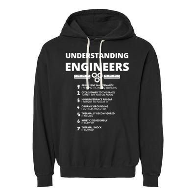 Understanding Engineers Funny Sarcastic Engineering Gift TShirt Garment-Dyed Fleece Hoodie