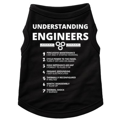 Understanding Engineers Funny Sarcastic Engineering Gift TShirt Doggie Tank