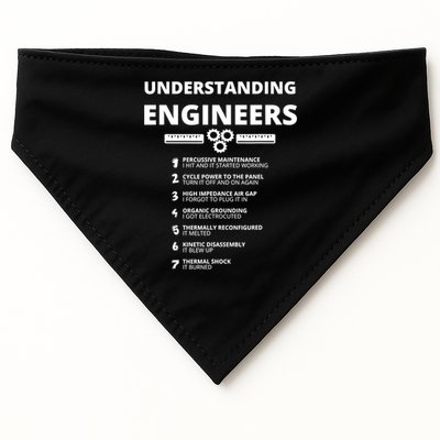 Understanding Engineers Funny Sarcastic Engineering Gift TShirt USA-Made Doggie Bandana
